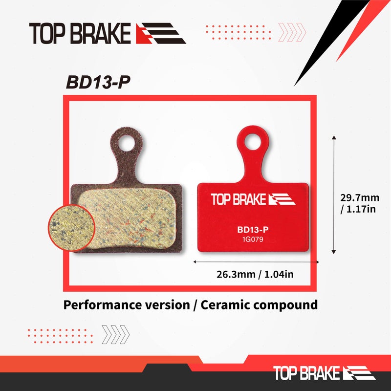 Top Brake وسادات فرامل قرص الفرامل العلوية لدراجة الطريق Shimano XTR-M9100، Dura Ace R9170، GRX RX400، BR RS305,405,505,805; تيكترو HD-R310/R510، حامل مسطح TRP-Hylex - Image 4